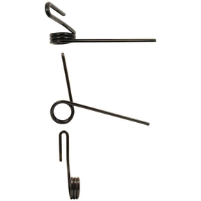 Three Sparex metal torsion springs of Ø7mm diameter and 220mm length, arranged vertically against a plain white background. Ideal as a replacement for Isaria or Nodet components, with part number FJX0348 (Sparex Part No. S.78981).