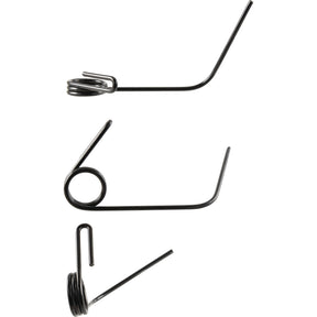 Three black metal torsion springs, part number S.59742 (also known as 53068500), branded as Sparex Seeder Tines with an 8mm diameter and a length of 285mm, are shown in different orientations on a white background.