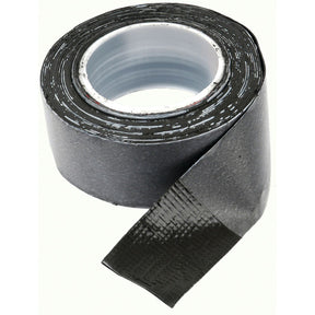 A partially unrolled roll of Sparex Self Amalgamating Tape (25mm x 3m - S.14332) with a reflective inner core is shown, making it suitable for various repair tasks.