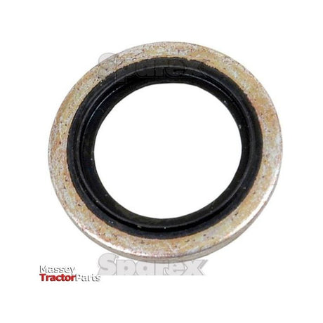 A self-centering bonded seal, known as a JICProduct, is designed for reliable fitting and features a circular metal washer with a black inner ring. The product, labeled "Sparex" and "Massey Tractor Parts," is identified by the Sparex Part No. S.1968 and measures 3/4''.