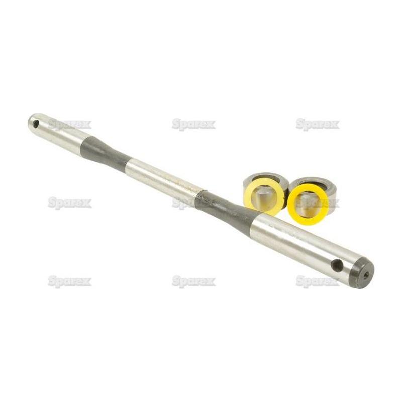 A Sensor Shaft Kit (Sparex Part No. S.72462) from Sparex includes a metal bar with two holes at each end and two yellow-rimmed cylindrical components.