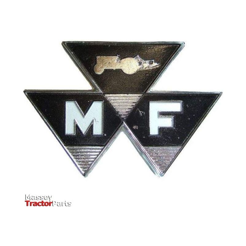 Massey Ferguson 100 Series Front Bonnet Badge - 194234M1 | OEM | Massey Ferguson parts | Decals & Emblems-Massey Ferguson-Cabin & Body Panels,Decals & Emblems,Farming Parts,Tractor Body,Tractor Parts