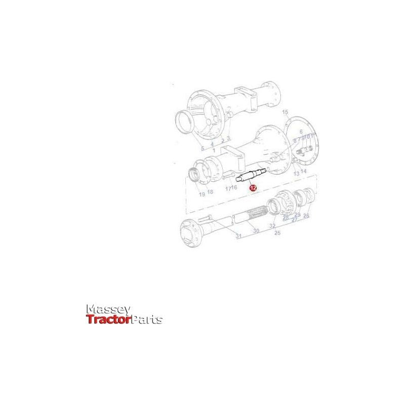 Massey Ferguson Shaft Lift Arm Cat1 - 181229M5 | OEM | Massey Ferguson parts | Linkage-Massey Ferguson-Farming Parts,Linkage,Linkage Pins,Lower Link,PTO & Linkage,Tractor Parts