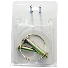 A packaged Sparex Shaft Locking Pin set, featuring two Ø12.5mm x 62mm cylindrical pins with connecting rings, secured in a clear plastic blister pack with two metal studs at the top (Sparex Part No.S.26496).