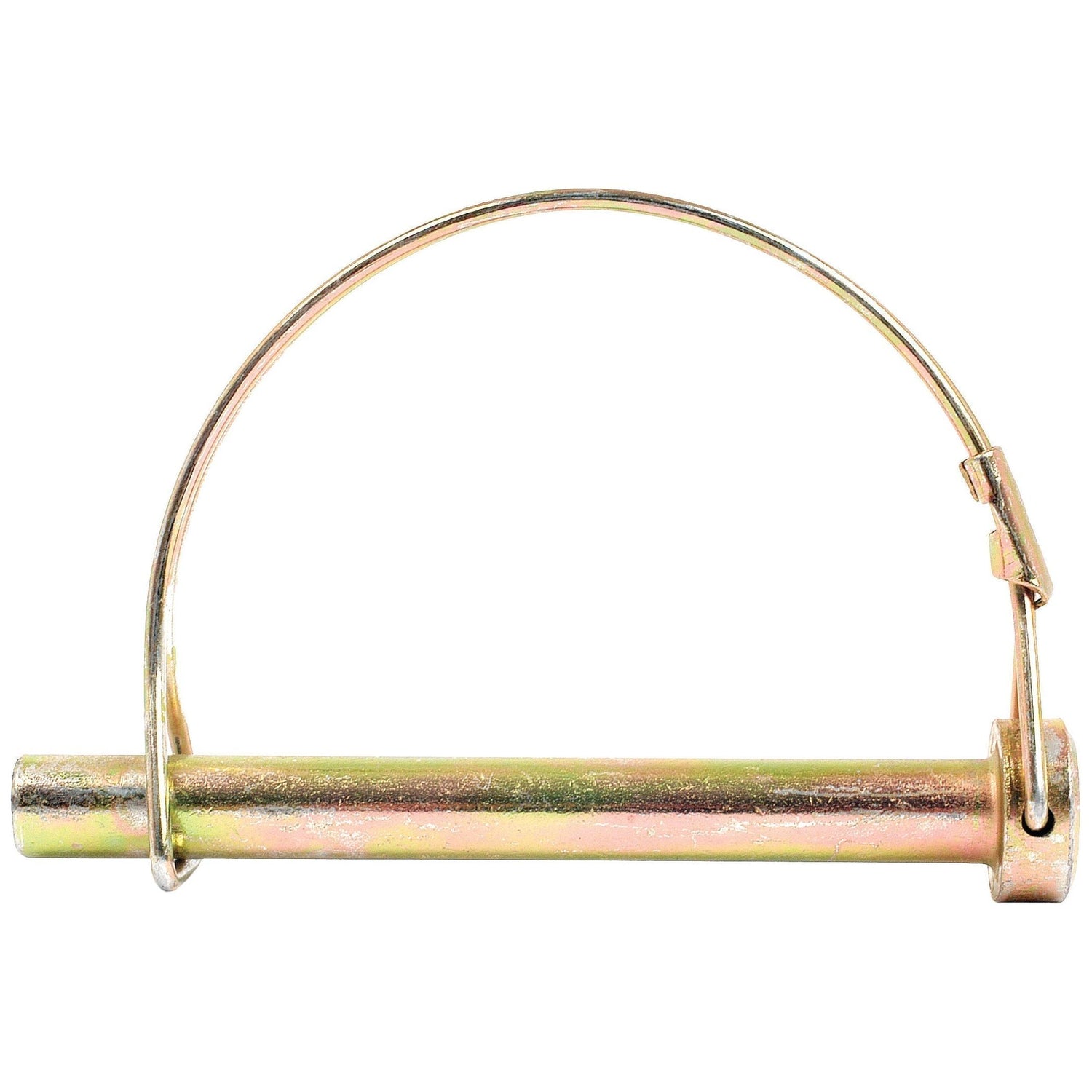 The Sparex Shaft Locking Pin (Part No.S.273) features a Ø9.5mm pin and measures 57mm in length, complete with a curved wire attachment, making it ideal for securing machinery or equipment components.