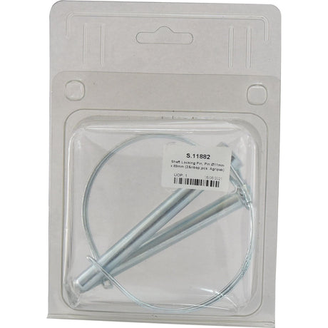 Shaft Locking Pin, Pin &Oslash;11mm x 89mm (2&nbsp;pcs. Agripak)
 - S.11882 - Farming Parts