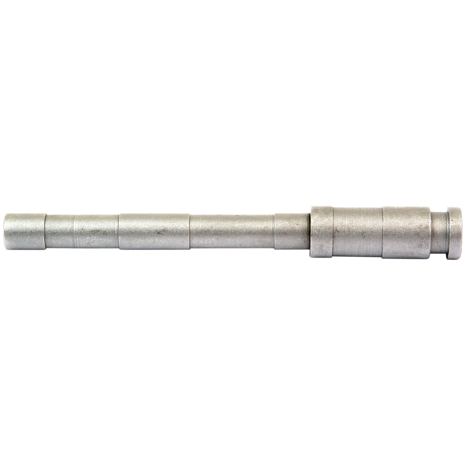 The Sparex Hydraulic Pump Shaft (Part No. S.41982) is a metal rod with stepped cylindrical sections, varying in diameter from left to right, designed specifically for Massey Ferguson tractors.