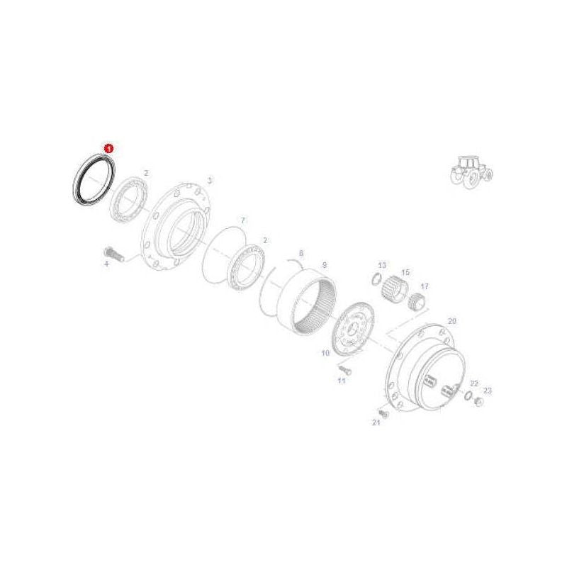 Fendt Shaft Seal - H524300020100 | OEM | Fendt parts | Axles & Power Transmission-Fendt-4WD Parts,Axle Hubs & Components,Axles & Power Train,Farming Parts,Front Axle & Steering,Tractor Parts