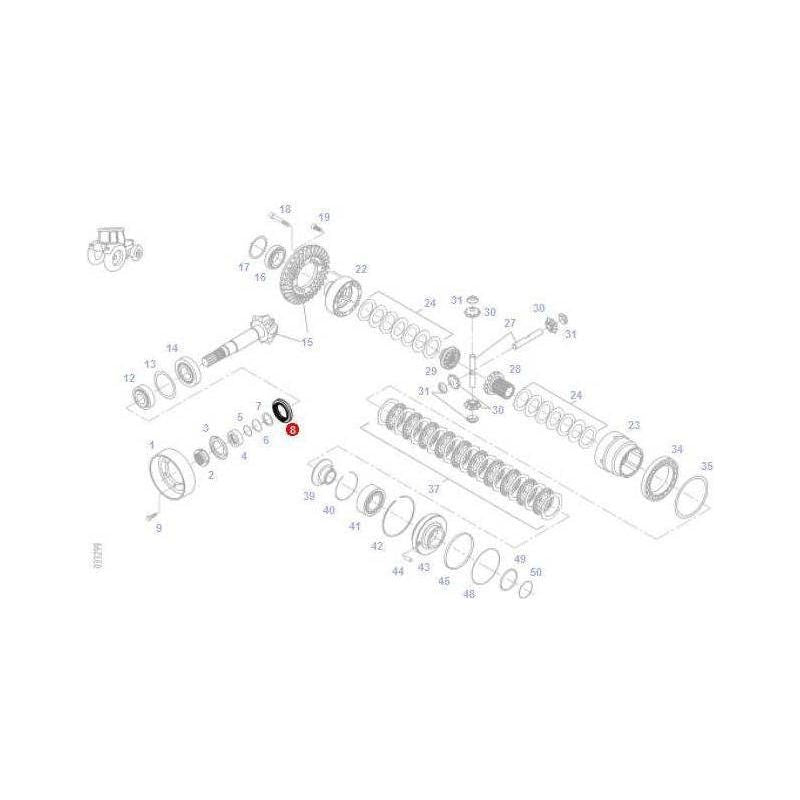 Fendt Shaft Seal - H524300020121 | OEM | Fendt parts | Axles & Power Transmission-Fendt-Axles & Power Train,Differential Housing,Farming Parts,Rear Axle,Rear Differential Parts,Tractor Parts