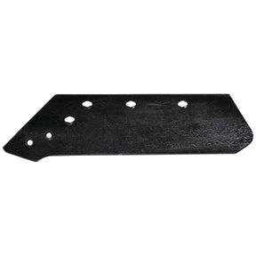 A flat, rectangular black metal blade with five round holes of varying sizes arranged in a row, designed specifically for use with Kuhn H4 fasteners. This product is the Share - LH, 16'' (405mm), (Kuhn) To fit as: 622173 from the brand Sparex, identified by Part No. S.127719.