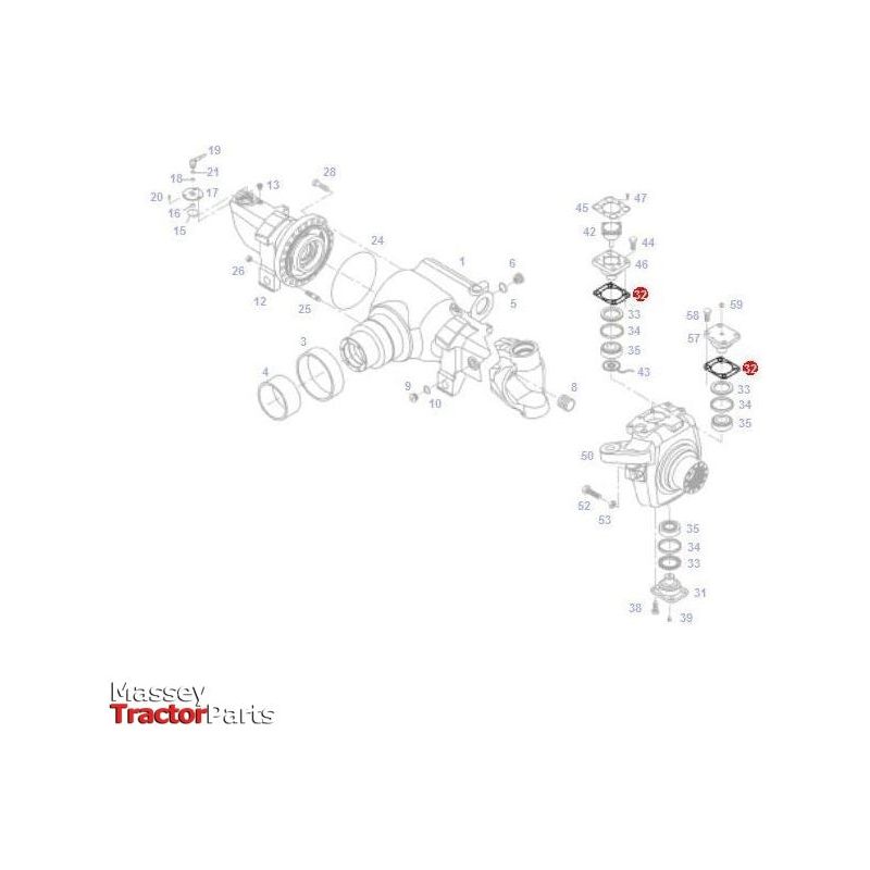 Shim 0.50mm - F718301020300 | OEM |  parts | Axles & Power Transmission-Massey Ferguson-2WD Parts,Axle Spindles & Components,Axles & Power Train,Farming Parts,Front Axle & Steering,Tractor Parts