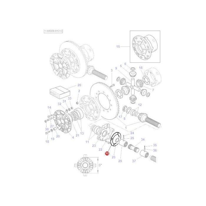 Shim Differential - 3383122M3 - Massey Tractor Parts