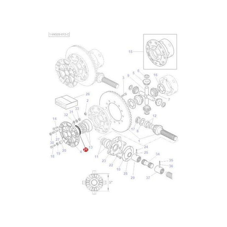 Massey Ferguson - Shim Differential - 3796043M1 - Farming Parts