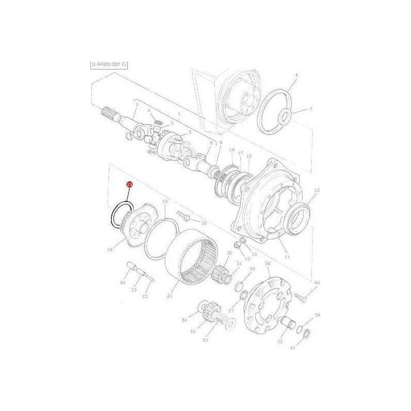 Massey Ferguson Shim Final Drive - 342651 | OEM | Massey Ferguson parts | Axles & Power Transmission-Massey Ferguson-Axles & Power Train,Farming Parts,Rear Axle,Rear Axle Components,Tractor Parts