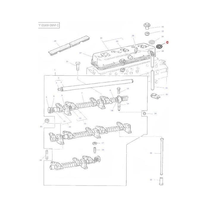Shim Rocker Cover - 365691X1 - Massey Tractor Parts