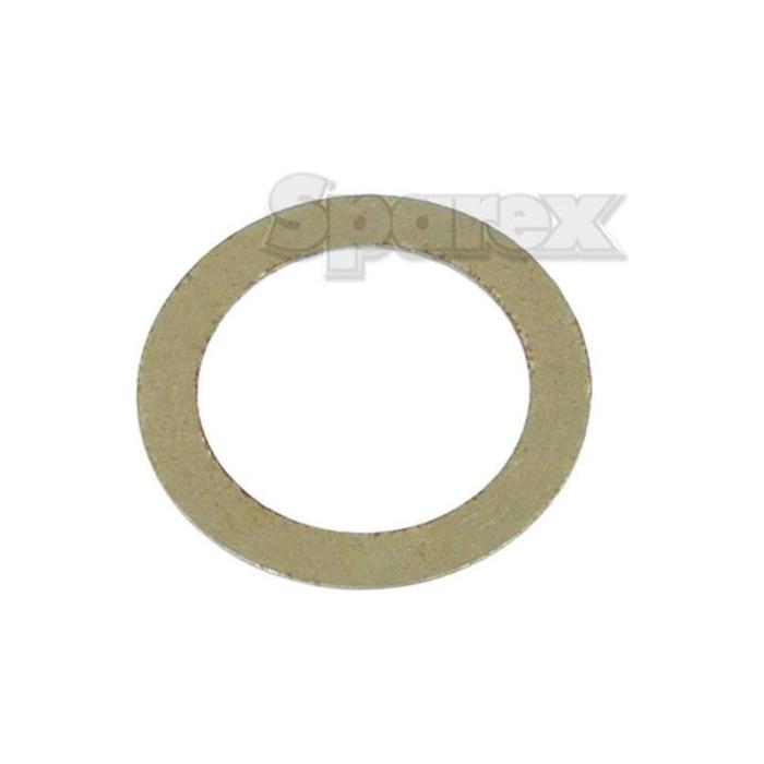 The image displays a flat, circular metallic Shim Washer with a central hole set against a plain white background. The word "Sparex" can be faintly seen in the background, indicating its compatibility with Massey Ferguson machinery. The product is identified as "Shim Washer | Sparex Part No.S.41547" from the brand Sparex.