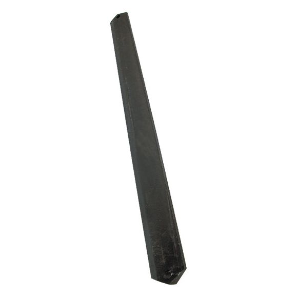 A 28-inch black, hexagonal metal rod with flat sides and slightly pointed ends, perfect as a Shin replacement for Cousins LEVEL LIFT, available as Sparex Part No. S.77781 (1400341).
