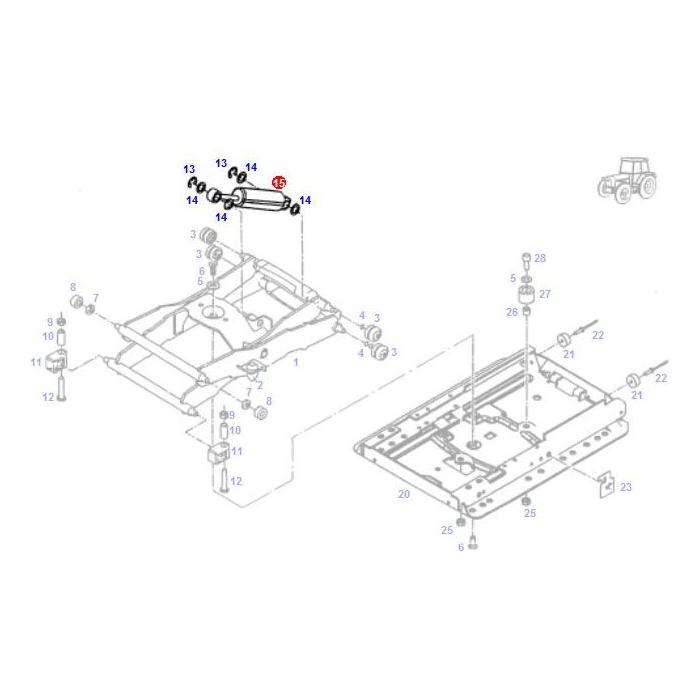 Shock Absorber - F312500030100 - Massey Tractor Parts