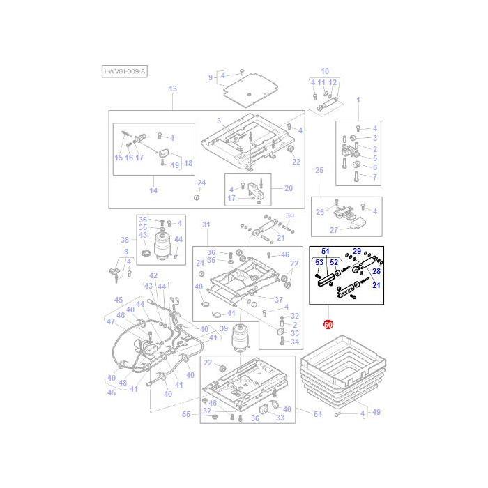 Shock Absorber - F312500030100 - Massey Tractor Parts