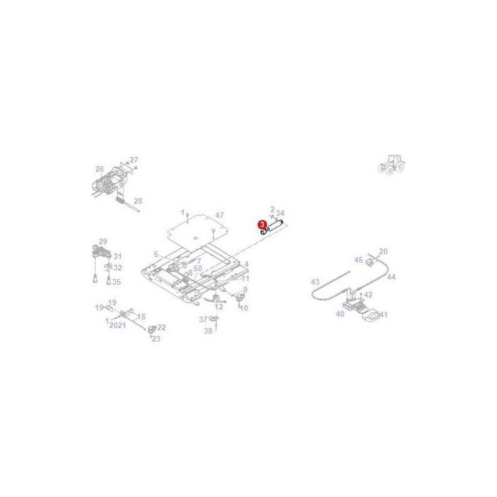 Shock Absorber - F930500030070 - Massey Tractor Parts