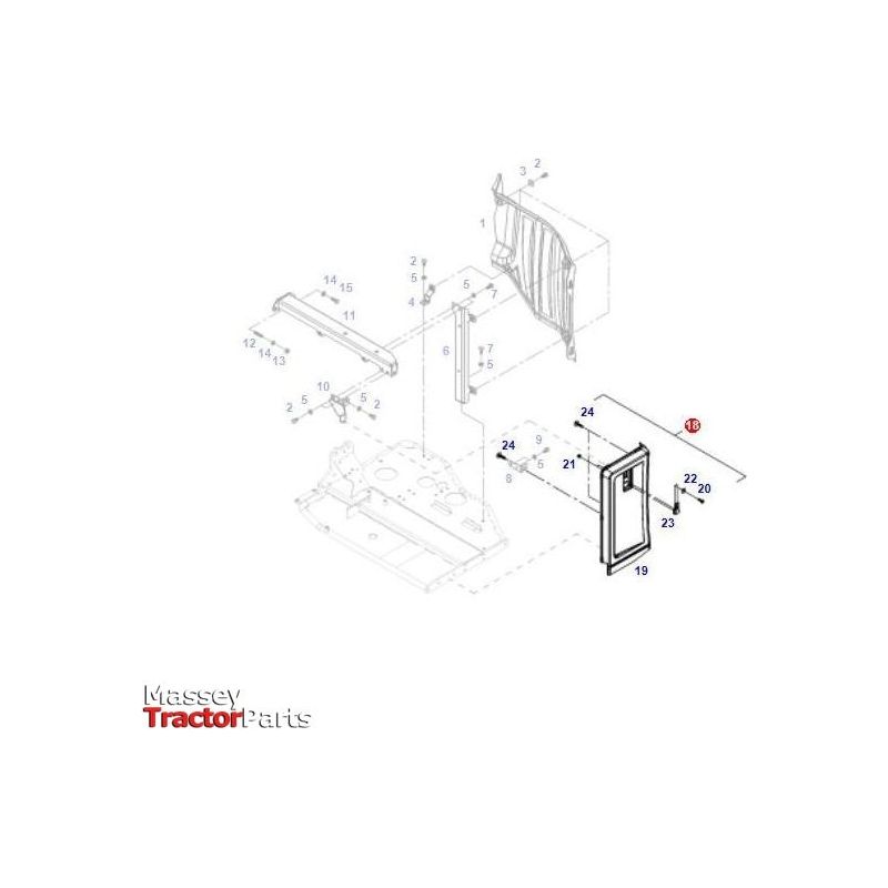 Fendt Shutter - G835500172061 | OEM | Fendt parts | Cab Trim-Fendt-Farming Parts,Hitch Kits & Components,Linkage,PTO & Linkage,Tractor Parts
