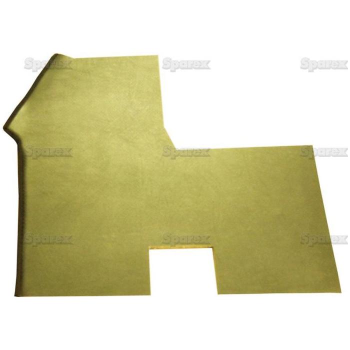 A flat, irregularly shaped piece of yellow material, reminiscent of the Side Trim Panel RH by Sparex (Part No. S.101487), with cutouts and angled edges, is displayed against a plain white background.