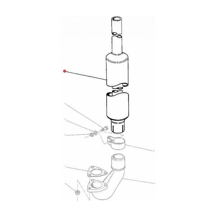 Silencer - 898228M94 - Massey Tractor Parts