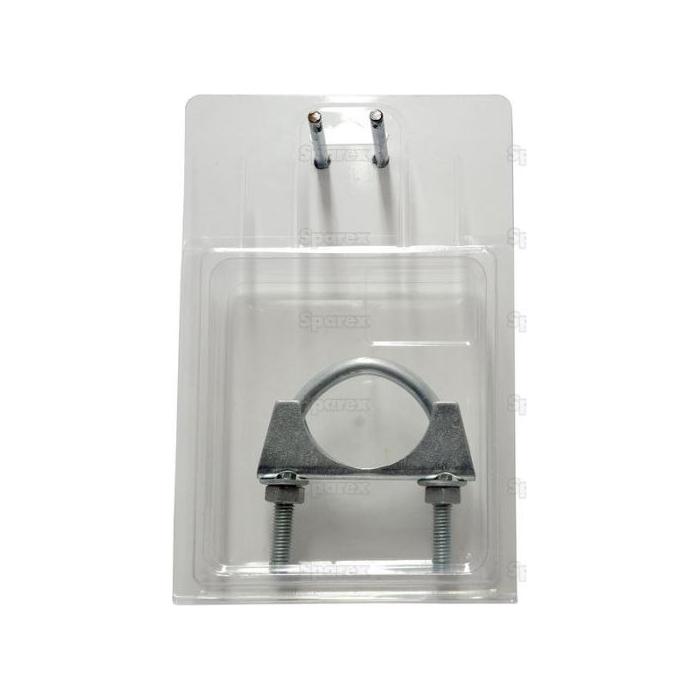 A Silencer Clamp with a diameter of 48mm, packaged as a single piece in an Agripak clear plastic blister pack, branded as Sparex with Part No. S.55266, is sealed on a white background and includes two washers.