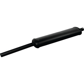 A Sparex Silencer - Vertical - S.8533 featuring a black cylindrical design with an extended 48-51mm tailpipe on one end.