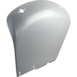 Smooth, grey curved metal panel with two circular holes near the top and three rectangular cutouts at the bottom, compatible with John Deere models as Sparex part S.60786 (Fender - RH).