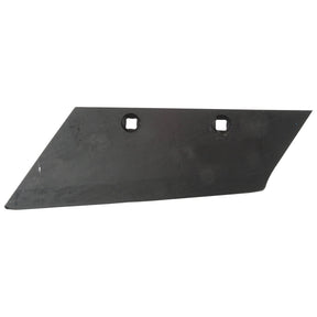 A black metal plate with a sharp edge and two square holes near the top, commonly known as Skim Point - LH (Ransomes) to fit as PBA4178, which is listed under Sparex Part No.S.127747 in the Ransome SKIMMER PARTS.