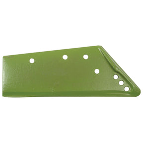 A green metal item called the Slab Share - LH (Dowdeswell), identified by part number 1115399, features multiple circular holes arranged in two rows and a slanted edge on one side, making it ideal for Dowdeswell machinery. This product is associated with Sparex Part No.S.127775 and is branded under Sparex.