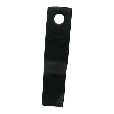 The Sparex Slasher Blade (Part No. S.78467), measuring 320mm in length and 75mm in width, features a 30mm round mounting hole at the top. This black metal blade is designed for RH fitting and is compatible with Fleming TOPPER models.