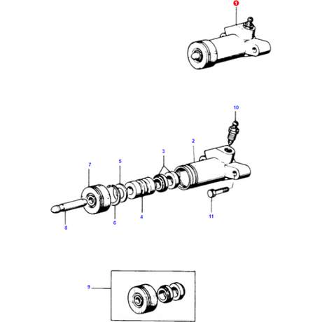 Slave Cylinder - 3302605M91 - Massey Tractor Parts
