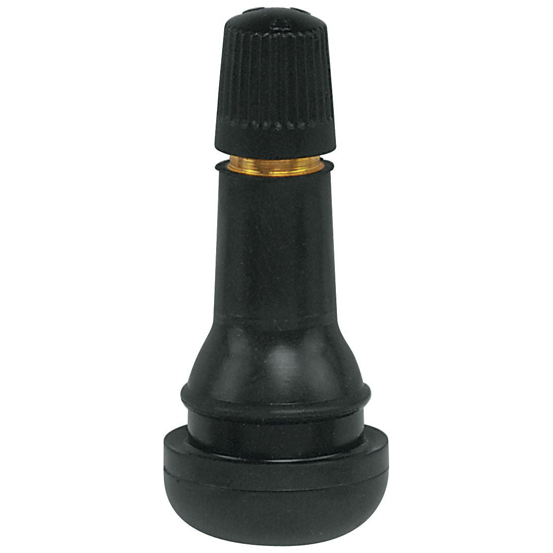 The Sparex Valve (Sparex Part No.S.31468) is a black rubber tire valve stem featuring a threaded metal core and a screw-on cap, designed as an OEM part replacement.