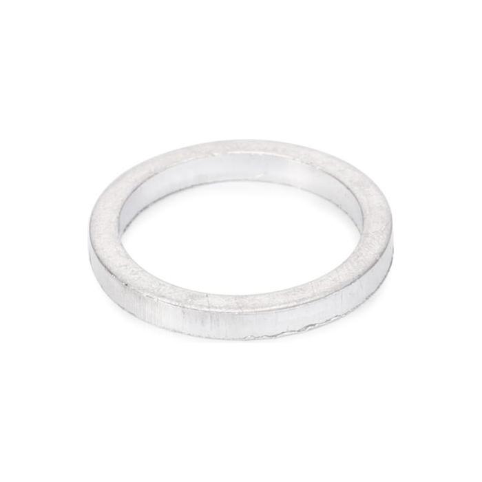 A simple, thin silver ring with a smooth surface, resembling the refined craftsmanship of the Massey Ferguson Spacer by AGCO, model number 747139M1.