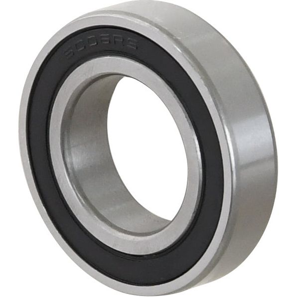 A Sparex Deep Groove Ball Bearing (60062RS) - S.18038 featuring a cylindrical metal exterior and a black inner ring.