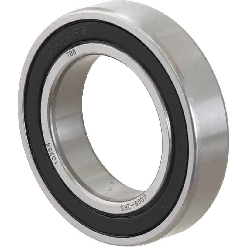 Close-up of a single metric bearing with black seals. The Sparex Deep Groove Ball Bearing (60092RS) - S.18041 is labeled with various markings including "6009-2RS" and "TBB.