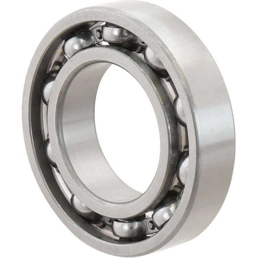 The Sparex Deep Groove Ball Bearing (6210Open) - S.18060, akin to a metallic ball bearing, features an outer and inner ring with spherical balls evenly distributed between the rings.