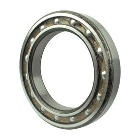 The Sparex Deep Groove Ball Bearing (6215Open) - S.18065 features a metal ball bearing with an outer and inner ring encasing steel balls evenly spaced within the raceway.