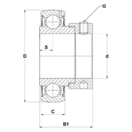 Sparex Plummer Block Bearing Insert (ES205)
 - S.18174 - Farming Parts