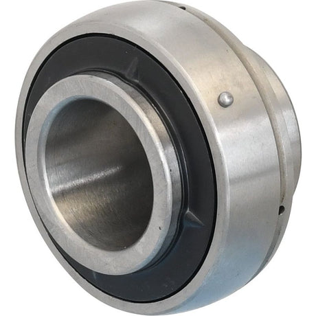Close-up of the Sparex Plummer Block Bearing Insert (UC206) - S.27258, which has a 62mm outer diameter and a 30mm inner ring, featuring a ridged outer ring. Typically used in machinery to reduce friction and support rotational motion.
