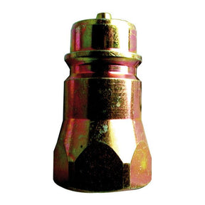 Close-up image of the Sparex Quick Release Hydraulic Coupling Male with a 1/2'' body and a 3/4'' UNF female thread, designed for securing wheels on vehicles (Sparex Part No. S.28504).