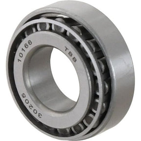 A close-up of a Taper Roller Bearing with the markings "10166 TBB" and "30205" on its surface showcases the precision of this Sparex Taper Roller Bearing (30205) - S.18213.