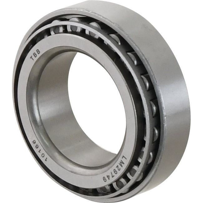A silver cylindrical roller bearing with visible rollers and grooves designed for handling heavy radial loads, featuring the precision and durability characteristic of Sparex bearings. This is the Sparex Taper Roller Bearing (LM29749/29710) - S.17614.