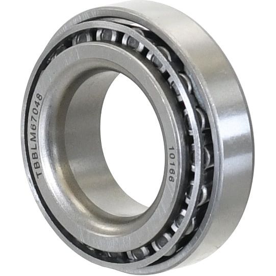 The Sparex Taper Roller Bearing (LM67048/67010) - S.2975 is a metal tapered bearing featuring visible inner and outer raceways and rollers, suitable for various applications.