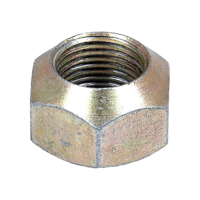 A Sparex Front Axle Nut, identified by Part No. S.17623, is a metallic hexagonal nut with internal threading, specifically designed for Case IH and International Harvester machinery.