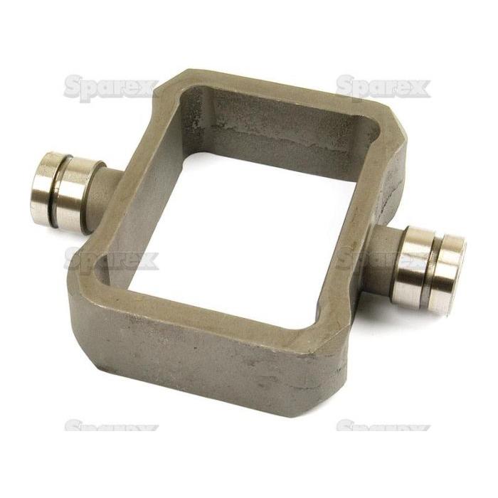 Rectangular metal component with rounded connectors on two opposite sides, labeled "Hydraulic Piston Ring," identified as Sparex Part No.S.3346, and designed for Massey Ferguson machinery.