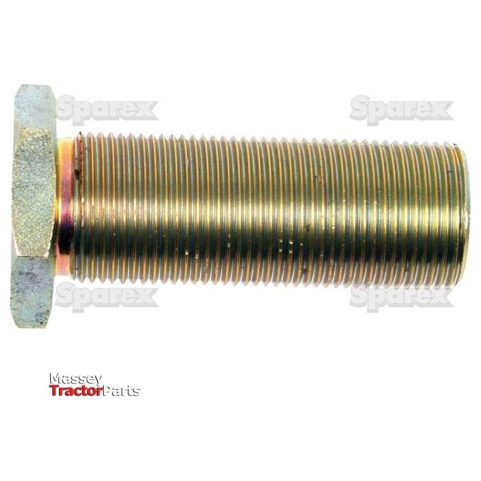 A metal bolt with a hexagonal head and threaded body, bearing the label "Massey Tractor Parts" in the bottom left corner. The background features a faint, grey "Sparex" watermark pattern. Ideal for integrating into Ford / New Holland machinery or serving as a dependable Lift Rod Adjuster, this is the Sparex Lift Rod Adjuster (Part No. S.17276).