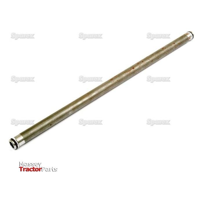 Steel Hydraulic Pipe x with a cylindrical shape and metallic finish, displayed against a white background. Ideal for use in Massey Ferguson machinery. Sparex Part No. S.40878 from the brand Sparex.